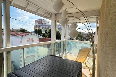 Appartement bij het strand van Eyrac met...