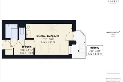 Studio in Frankreich direkt an der Skipiste