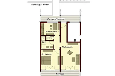 Ferienwohnung mit 1 Schlafzimmer