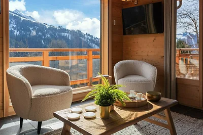 Chalet in den Alpen mit Spa und Panoramablick