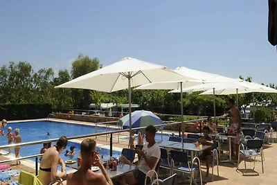 Stacaravan met overdekt terras