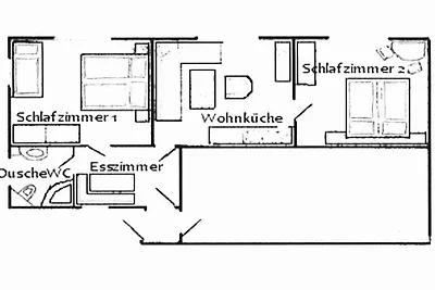 Apartamento vacacional con 2 dormitorios.