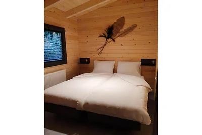 Luxe vrijstaande lodge met stoomcabine.