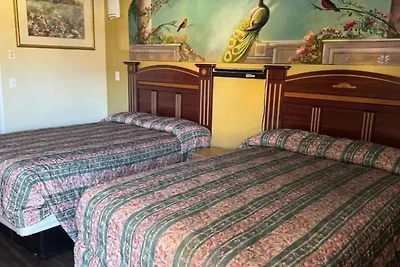 2 queensize bedden, rokersgedeelte