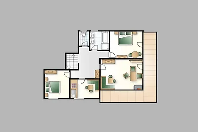 Vakantieappartement met 2 slaapkamers