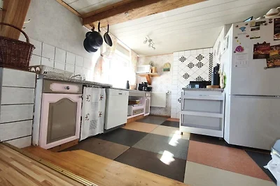 Rietgedekt huis vlakbij de Elbe