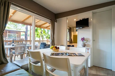 Mobilhome im Ferienpark mit grosser...