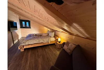 Blockhütte im Harz mit Sauna und Kamin