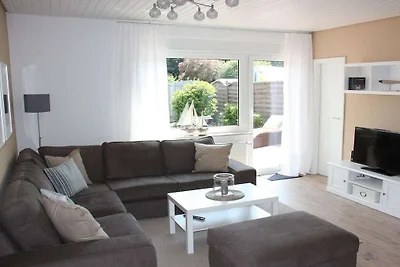 Holiday home in Hage with swimming pool
