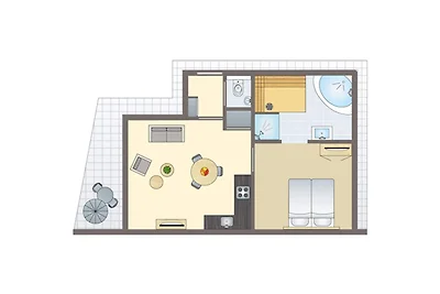Bungalow mit Sauna und Whirlpool, in einem...