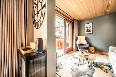 Apartment in Morzine mit Blick auf das Dorf