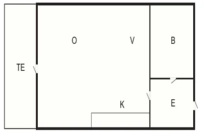 Typ 3:  1 pokój, 2 osoby, 28 m²