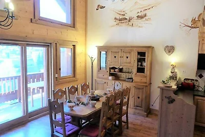 Apartment in Arèches mit Bergblick