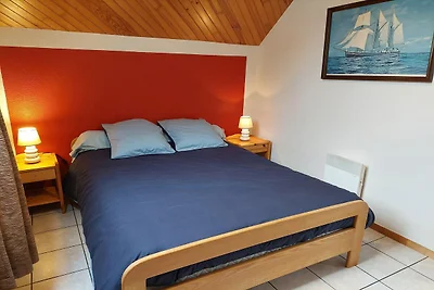 Bretonisches Steinhäuschen an Sandstränden