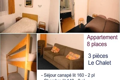 3 Zimmer für 8 Personen