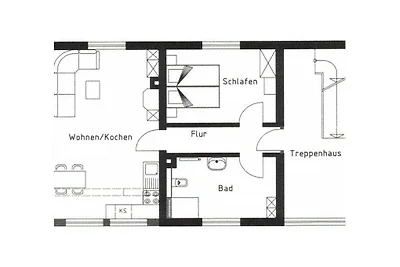 Vakantieappartement met 1 slaapkamer