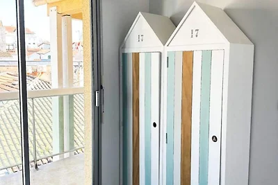 Appartement bij het strand van Eyrac met...