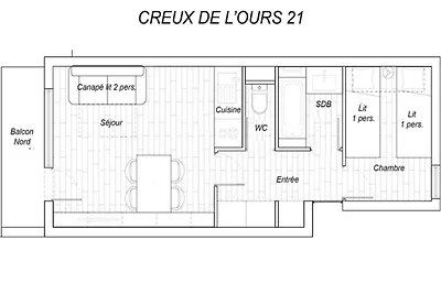 Apartment in Le Laitelet an den Skipisten