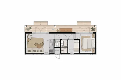 Lodge con ampia terrazza a Horsterwold
