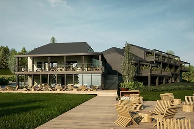 Bel lodge con sauna in un resort naturale