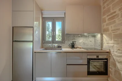 Villa in Prinos mit Pool und Bergblick