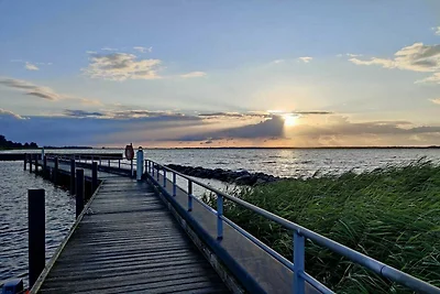Casa con tetto di paglia sul Bodden con sauna