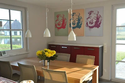 Reetdachhaus am Bodden mit Sauna