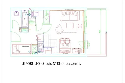 Studio für 4 Personen