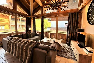 Wohnung im Dorf mit Blick auf die Skipiste