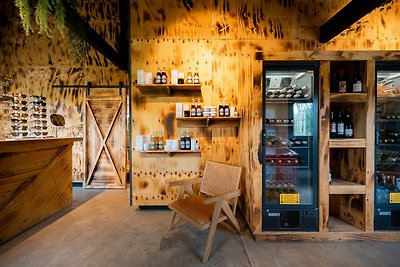 Wellnesslodge met sauna op een vakantiepark