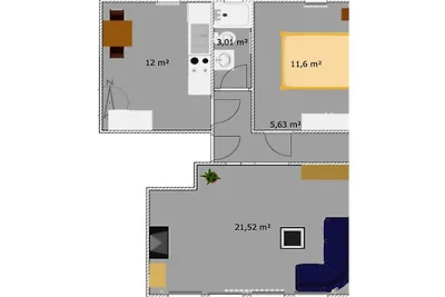 Ferienwohnung mit 1 Schlafzimmer
