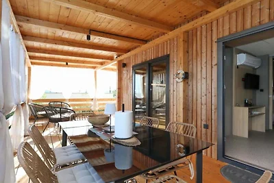 Mobilheim in Drage mit Barbecue und Wifi