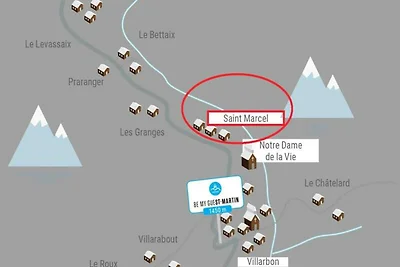 Chalet in St. Marcel mit Sauna und Skizugang