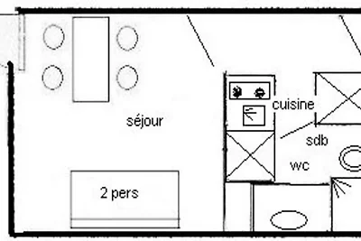 Studio für 2-3 Personen - PLAGNE VILLAGES - 0...