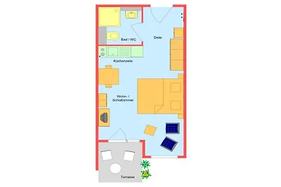 Ferienwohnung mit 0 Schlafzimmer