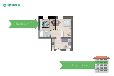 Angenehme Wohnung in der Nähe des Zentrums