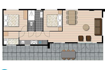 Freistehendes Chalet mit Sauna und Spa in ein...