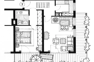 Ferienwohnung mit 1 Schlafzimmer