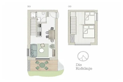 Ferienwohnung mit 2 Schlafzimmer