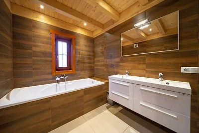 Casa vacanza in legno con forno a microonde