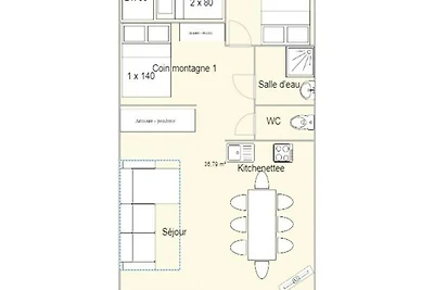 Appartement in Les Saisies met uitzicht op de...