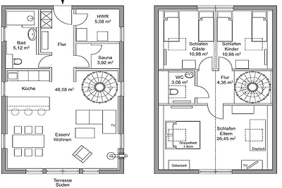 Ferienhaus mit 1 Schlafzimmer