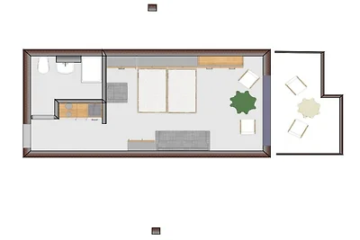 Apartamento vacacional de 1 dormitorio.