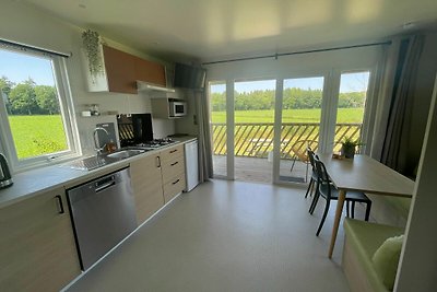 Rustig chalet in Schoonloo met terras