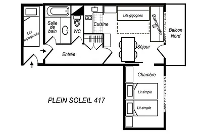 Apartment in Mottaret mit direktem Zugang zu ...