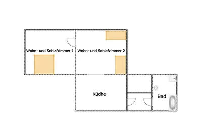 Ferienwohnung mit 2 Schlafzimmer