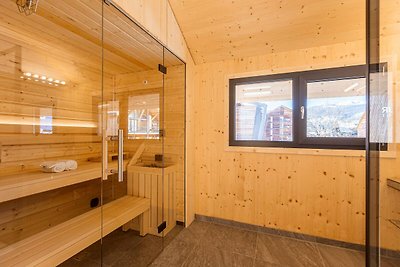 Panoramisch vakantiehuis met sauna en zwembad