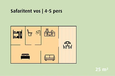 5-Personen-Safarizelt in Voorthuizen