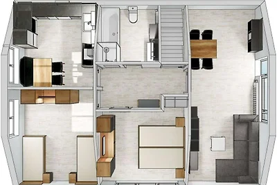 Ferienwohnung mit 2 Schlafzimmer