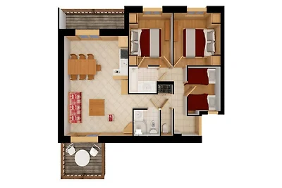 Apartment in Méribel in der Nähe von Skipiste...